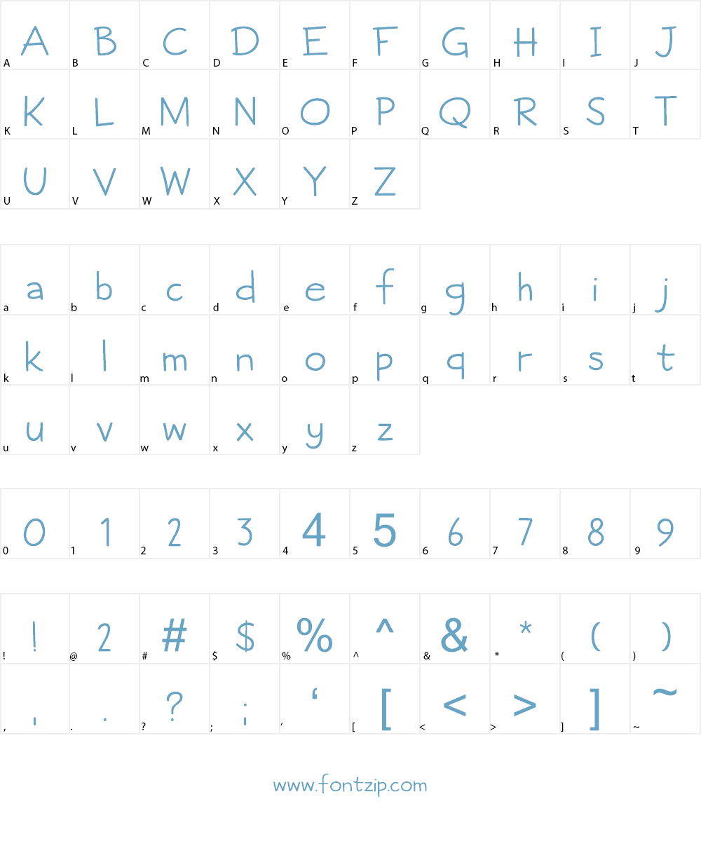 Fictional Friend DEMO Font Character